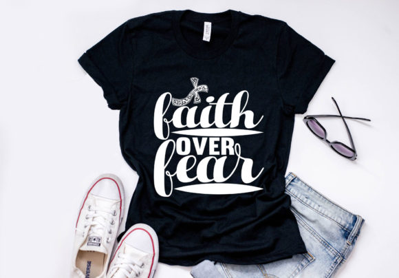 Christan Quote Design, Faith Over Fear Graphics