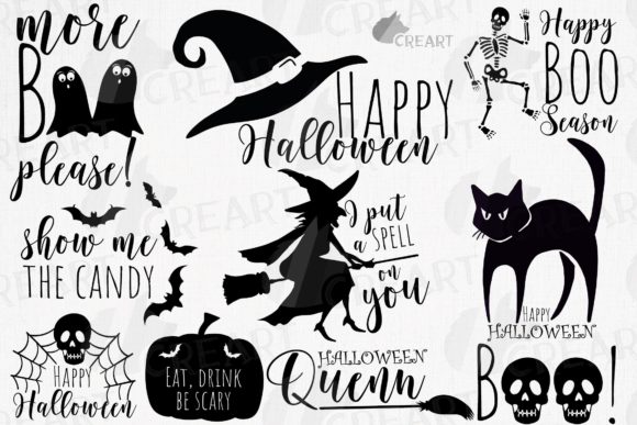 Halloween Bundle Quotes and Sayings Graphics