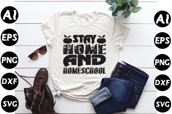 Homeschool Mom Quote Design: Graphics & T-Shirt Designs
