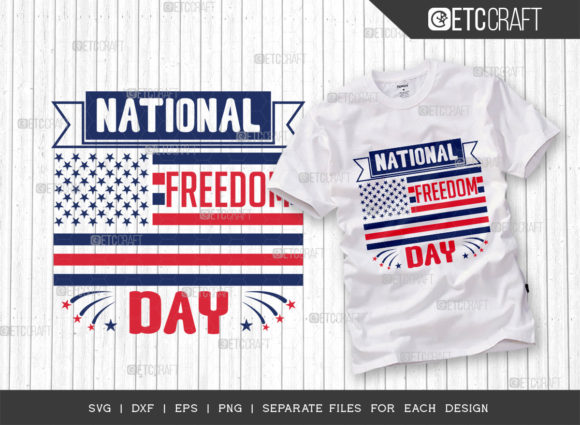 National Freedom Day SVG Graphics for T-Shirt Designs