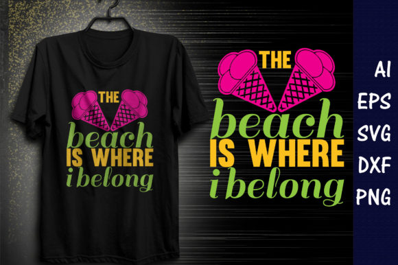 Summer Quote Design, the Beach Is Where — Graphics & T-Shirt Designs
