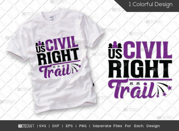 US Civil Right Trail SVG Cut File Graphics