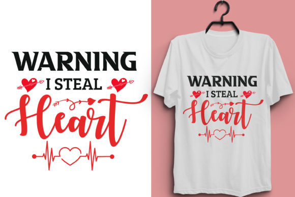 Warning I Steal Heart SVG T-shirt Design